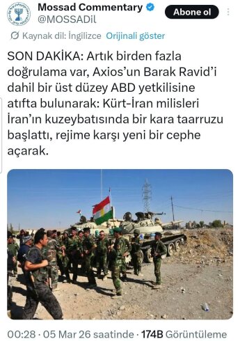 Kərkük, İraq və Suriyada baş verən ssenari Cənubi Azərbaycandada həyata keçiriləcək