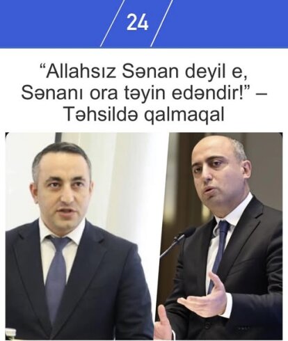 “AzGranata”dan, “Şəkər zavodu”ndan, “Bakı Dəniz Limanı”ndan nazirliyə yüksək vəzifələrə dostların təyinatı olursa, onda “rabitəçi” niyə olmasın?