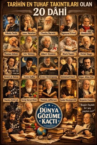 TARİHİN EN TUHAF TAKINTILARI OLAN 20 DÂHİ