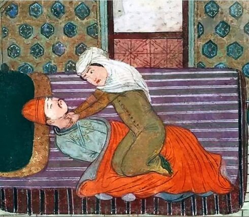 “Roşanak yatmış Keydi boğur”