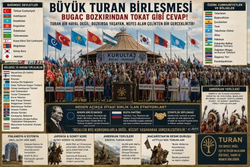 BÜYÜK TURAN BİRLEŞMESİ VE SAHTE TARİH TEZLERİNE BUGAÇ BOZKIRINDAN TOKAT GİBİ CEVAP!