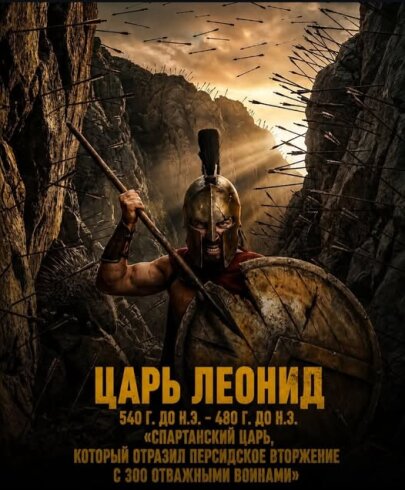 Леонид I — легендарный царь Спарты, ставший символом мужества и стойкости.