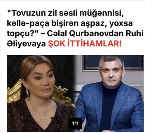 Ruhi Əliyevaya Qarşı Ağır İttihamlar: Cəlal Qurbanovun Sosial Şəbəkədəki Şok Şərhi Gündəmi Sarsıtdı