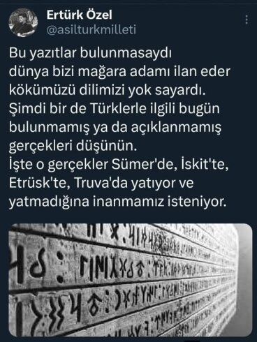 Harada "Məlumat kifayət deyil" desələr, orada türklər var. Harada kimsə "Bu dil təcrid olunmuş bir dildir" desə, o dil türk dilidir.