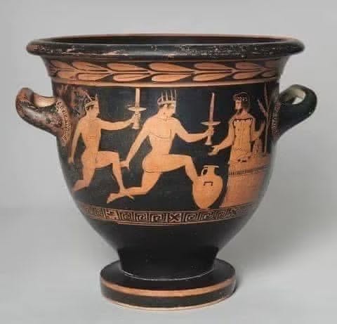 Kırmızı figür Krater, ödüllü meşale yarışı 430 M.Ö