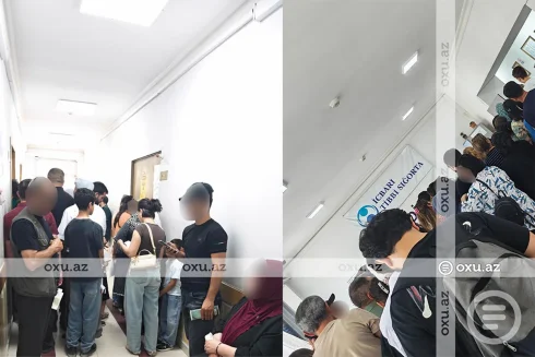 Binə xəstəxanasında xaos: Növbə sistemi yoxdur - FOTO/VİDEO