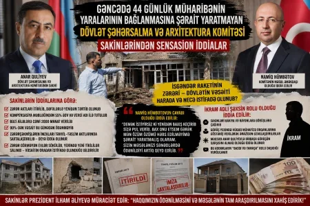 Gəncədə 44 günlük müharibənin yaralarının bağlanmasına şərait yaratmayan Dövlət Şəhərsalma və Arxitektura Komitəsi - SAKİNLƏRDƏN SENSASİON İDDİALAR
