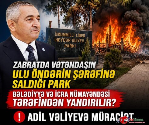 Zabratda Ulu Öndərin şərəfinə salınan park məhv edilir – VİDEO