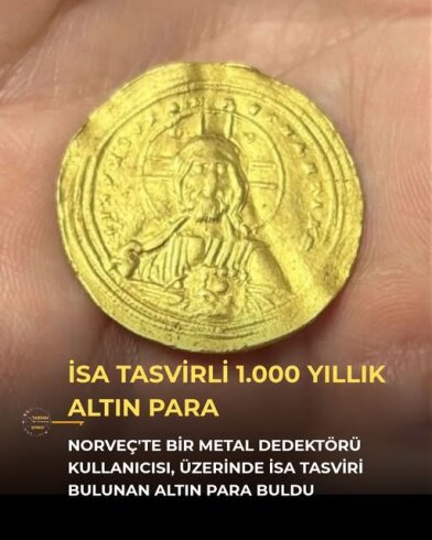 Norveç'te bir araşdırmaçı dağlarda 1.000 yıldan daha eski, son derece nadir bir Bizans altın sikkesi buldu