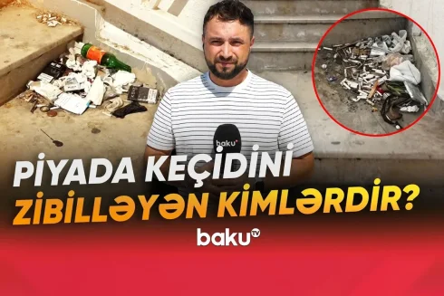 Buzovnada piyada keçidi baxımsız vəziyyətdə: Sakinlər təngə gəldilər - VİDEO