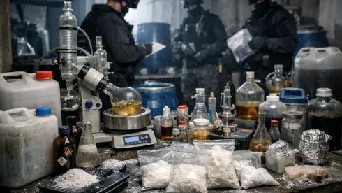 Bolqarıstanda ölkənin narkotik bazarını təmin edən gizli laboratoriya aşkarlandı - FOTO